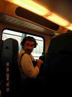 In the train in Amsterdam