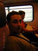 In the train in Amsterdam