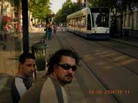 Waiting for tram