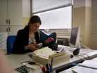 In the office