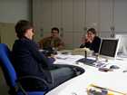 In the office