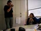 In the office