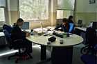 In the office